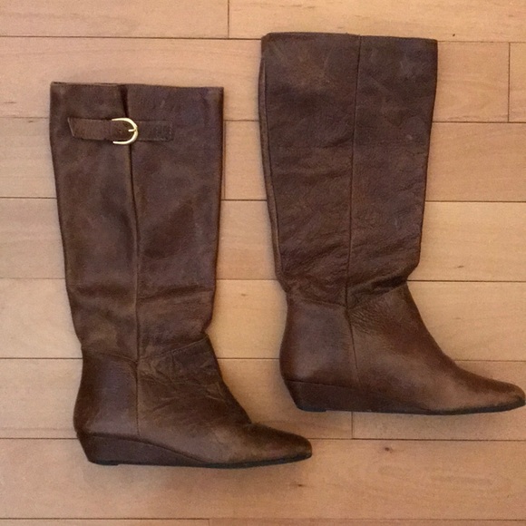 Steve Madden INTYCE Cognac Leather Boots - Picture 2 of 4